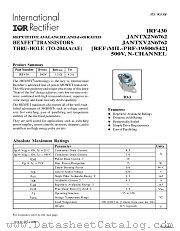 JANTXV2N6762 datasheet pdf International Rectifier