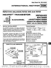 JANTXV2N7222 datasheet pdf International Rectifier