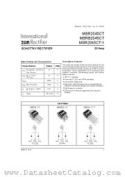 MBR2045CT-1 datasheet pdf International Rectifier
