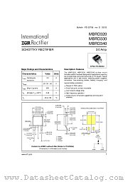 MBRD320TR datasheet pdf International Rectifier