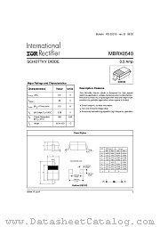MBRX0540 datasheet pdf International Rectifier