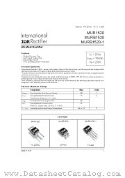 MUR1520 datasheet pdf International Rectifier