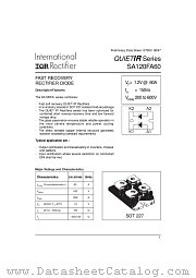 SA120FA60 datasheet pdf International Rectifier