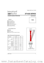 ST103S08PFL0 datasheet pdf International Rectifier