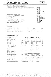 BA112 datasheet pdf ITT Industries