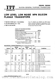 2N2483 datasheet pdf ITT Semiconductors