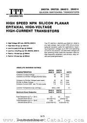 2N4014 datasheet pdf ITT Semiconductors
