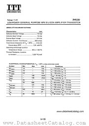 2N5220 datasheet pdf ITT Semiconductors
