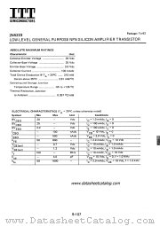 2N5223 datasheet pdf ITT Semiconductors