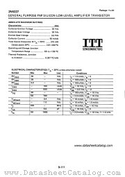 2N5227 datasheet pdf ITT Semiconductors