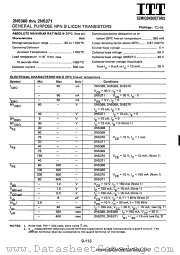 2N5369 datasheet pdf ITT Semiconductors
