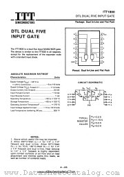 ITT1800 datasheet pdf ITT Semiconductors