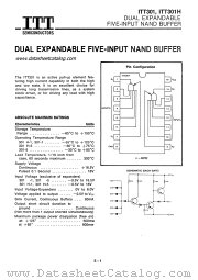 ITT301-1 datasheet pdf ITT Semiconductors