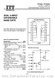 ITT322 datasheet pdf ITT Semiconductors