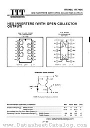 ITT7405 datasheet pdf ITT Semiconductors