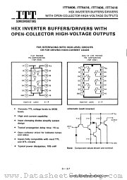 ITT7406 datasheet pdf ITT Semiconductors