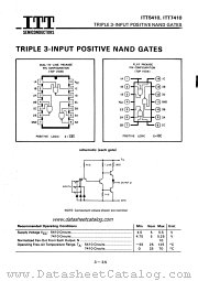 ITT7410 datasheet pdf ITT Semiconductors
