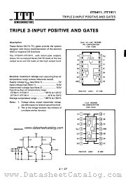 ITT7411 datasheet pdf ITT Semiconductors