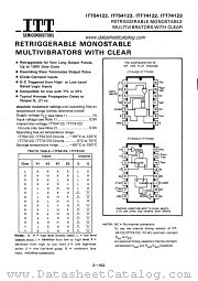 ITT74123 datasheet pdf ITT Semiconductors