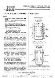 ITT74151 datasheet pdf ITT Semiconductors