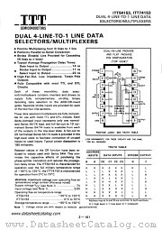ITT74153 datasheet pdf ITT Semiconductors