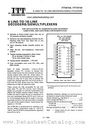 ITT74154 datasheet pdf ITT Semiconductors