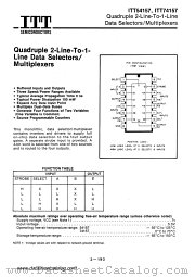 ITT74157 datasheet pdf ITT Semiconductors