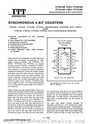 ITT74163 datasheet pdf ITT Semiconductors
