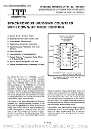 ITT74190 datasheet pdf ITT Semiconductors