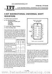 ITT74194 datasheet pdf ITT Semiconductors