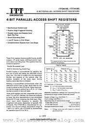 ITT74195 datasheet pdf ITT Semiconductors