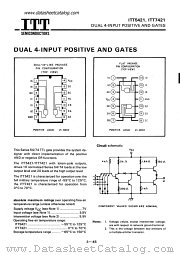 ITT5421 datasheet pdf ITT Semiconductors