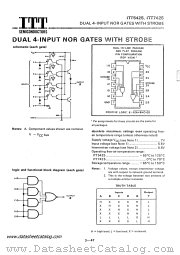 ITT7425 datasheet pdf ITT Semiconductors