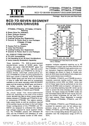 ITT5447A datasheet pdf ITT Semiconductors