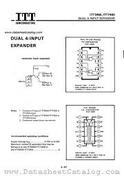 ITT5460 datasheet pdf ITT Semiconductors