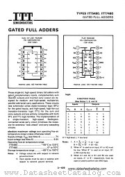 ITT7480 datasheet pdf ITT Semiconductors