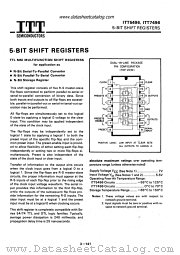 ITT5496 datasheet pdf ITT Semiconductors