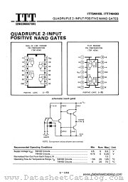 ITT54H00 datasheet pdf ITT Semiconductors
