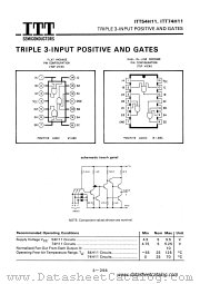 ITT74H11 datasheet pdf ITT Semiconductors