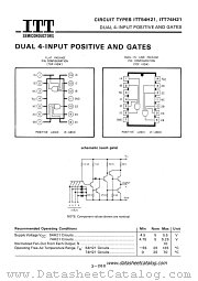ITT74H21 datasheet pdf ITT Semiconductors