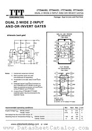 ITT74H50 datasheet pdf ITT Semiconductors