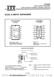 ITT54H60 datasheet pdf ITT Semiconductors