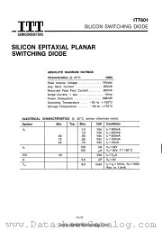 ITT601 datasheet pdf ITT Semiconductors