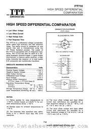 ITT710 datasheet pdf ITT Semiconductors