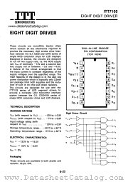ITT7105 datasheet pdf ITT Semiconductors