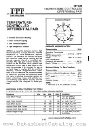 ITT726 datasheet pdf ITT Semiconductors
