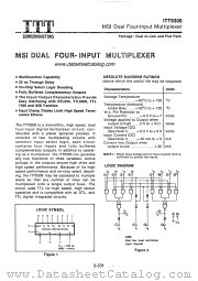 ITT9309 datasheet pdf ITT Semiconductors