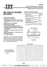 ITT9311 datasheet pdf ITT Semiconductors