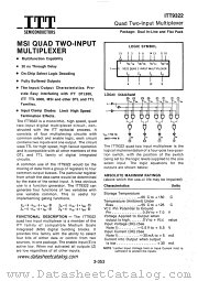 ITT9322 datasheet pdf ITT Semiconductors