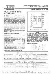 ITT933 datasheet pdf ITT Semiconductors